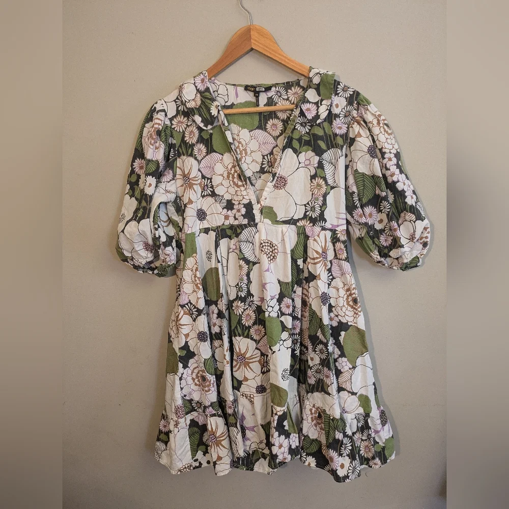 Maje Rafleur Floral Mini Dress Size 40 - Picture 3 of 7